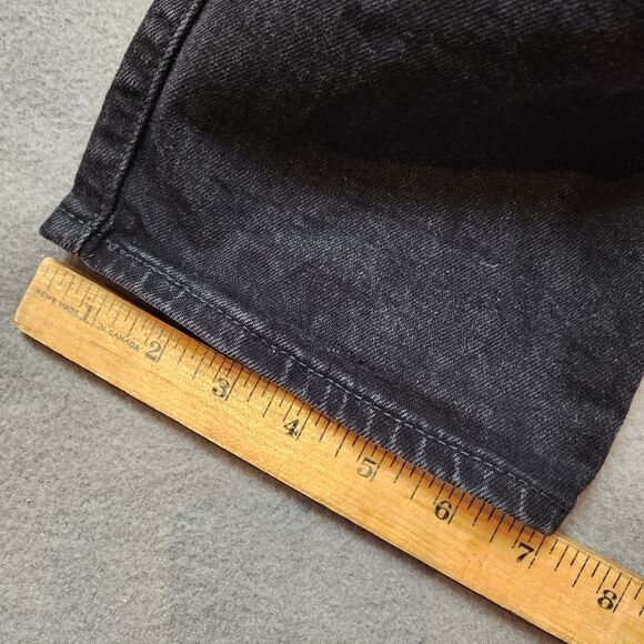 Levis 502 Jeans Mens 33 Black Tapered Denim - Picture 16 of 16